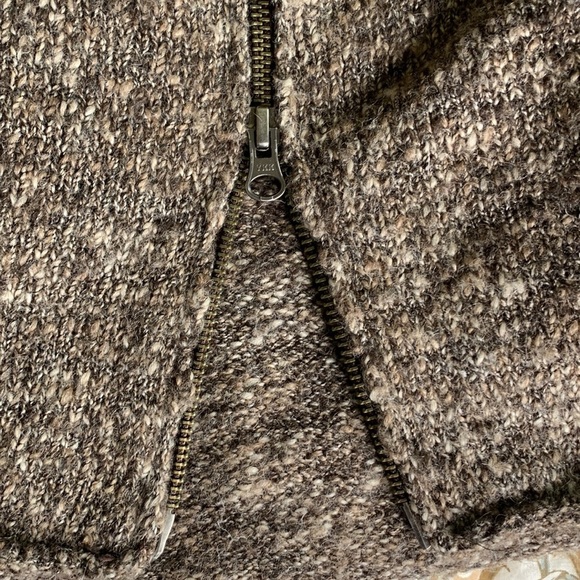 J Jill Mock Neck Wool/Alpaca Double Zip Front Cardigan - Picture 6 of 7